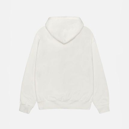 SMOOTH STOCK HOODIE PIGMENT DYED WHTIE