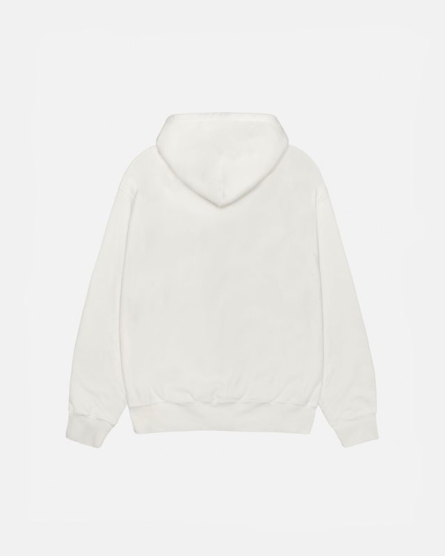 SMOOTH STOCK HOODIE PIGMENT DYED WHTIE