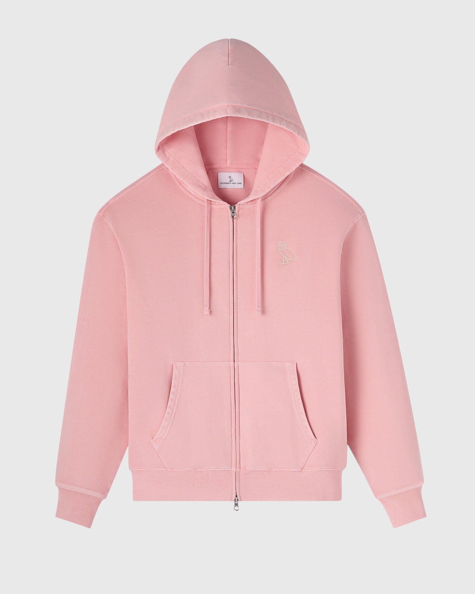 MUSKOKA GARMENT-DYED FULL-ZIP PINK HOODIE MUSKOKA GARMENT-DYED FULL-ZIP PINK HOODIE