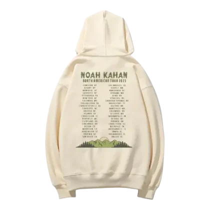 Noah Kahan Camp Tour Beige Hoodie
