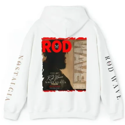 Rod Wave White Nostalgia Hoodie