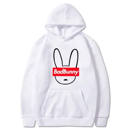Bad Bunny Print Logo Hoodie