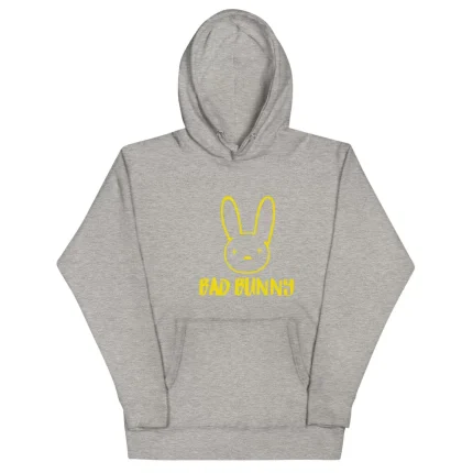 Bad Bunny Yellow Logo Print Hoodie