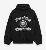 Essentials Fear of God Shrunken Black Hoodie