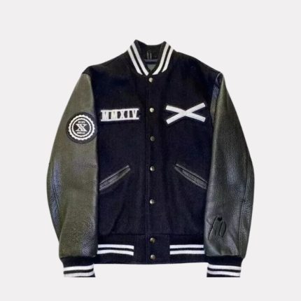 XO Weeknd Varsity Bomber Black Jacket