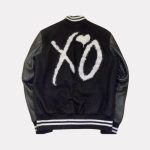XO Weeknd Varsity Bomber Black Jacket