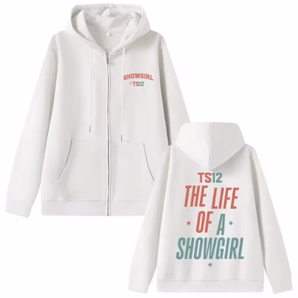 The Life of A Showgirl Album 2025 Merch Zipper Hoodie