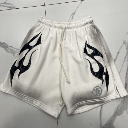Hellstar Flame Shorts "White"