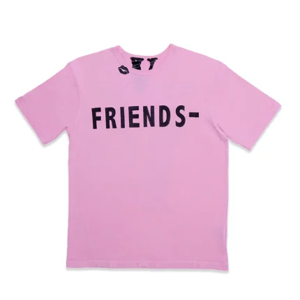 BLACK LIPSTICK FRIENDS- EMBROIDERED T-SHIRT (pink)