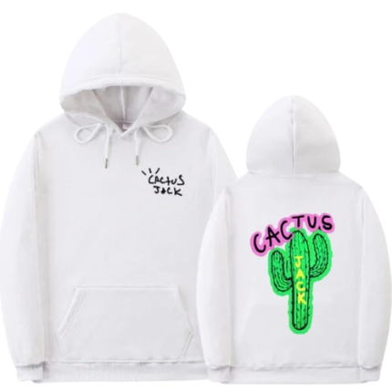 Cactus Jack White Hoodie