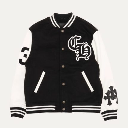 Chrome Hearts Leather Varsity Cashmere & Jacket