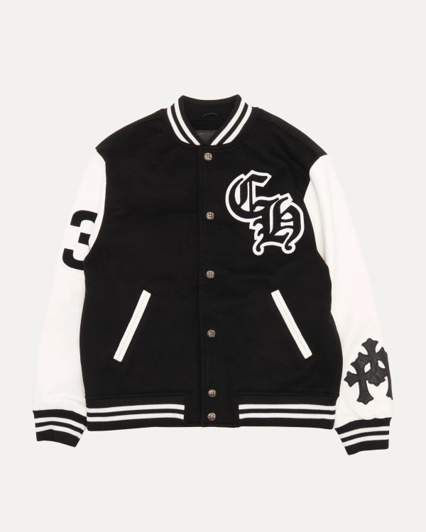 Chrome Hearts Leather Varsity Cashmere & Jacket