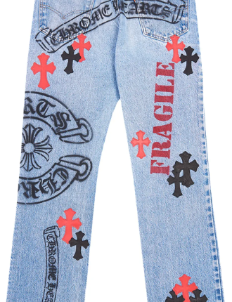 Chrome Hearts Custom Stencil Denim Blue
