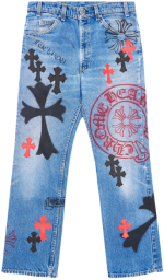 Chrome Hearts Custom Stencil Denim Blue