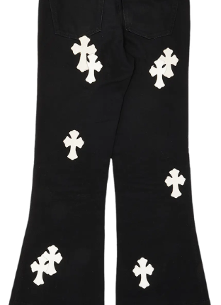 Chrome Hearts Jeans With Cross Black