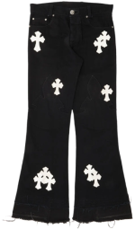 Chrome Hearts Jeans With Cross Black