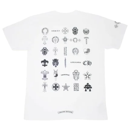 Chrome Hearts Multi Logo Short Sleeve T-Shirt