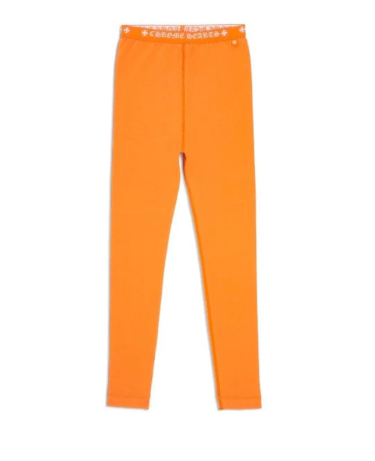Chrome Hearts Orange Leggings Bold Streetwear