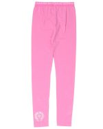Chrome Hearts Pink Leggings with Bold Side Cross Pattern
