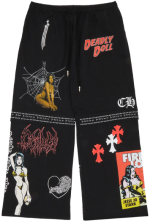 Chrome Hearts x Deadly Doll Sweatpants Black