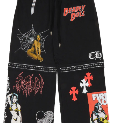 Chrome Hearts x Deadly Doll Sweatpants Black