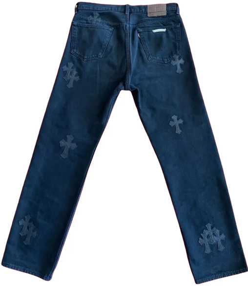 Chrome Hearts x Levis Cross Patched Denim Black