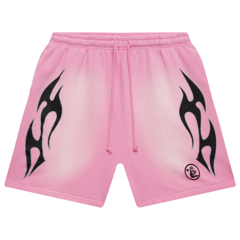 Hellstar Sports Flame Shorts Pink