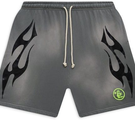 Hellstar Flame Shorts Grey