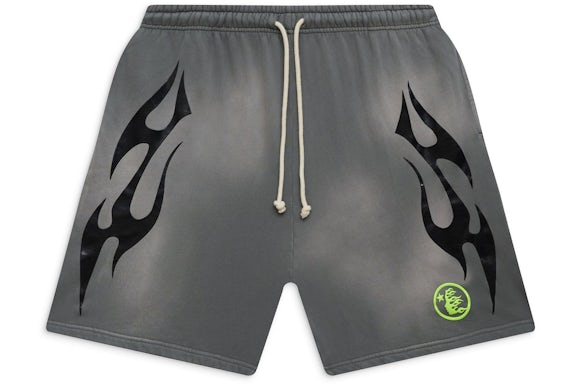 Hellstar Flame Shorts Grey