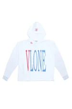 RED LIPSTICK OG EMBROIDERED HOODIE (white)