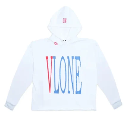 RED LIPSTICK OG EMBROIDERED HOODIE (white)