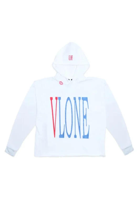 RED LIPSTICK OG EMBROIDERED HOODIE (white)