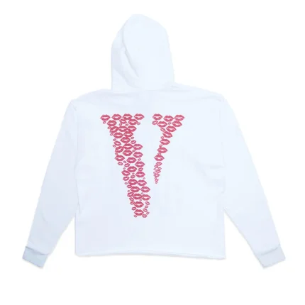 RED LIPSTICK OG EMBROIDERED HOODIE (white)
