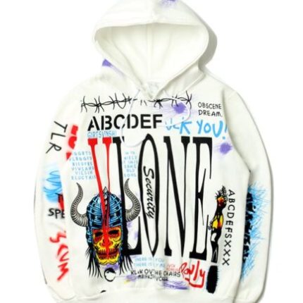 Vlone Graffiti Hip Hop Pullover Hoodie