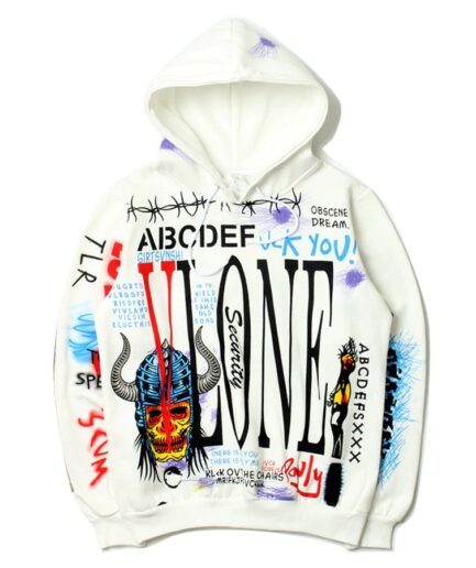 Vlone Graffiti Hip Hop Pullover Hoodie