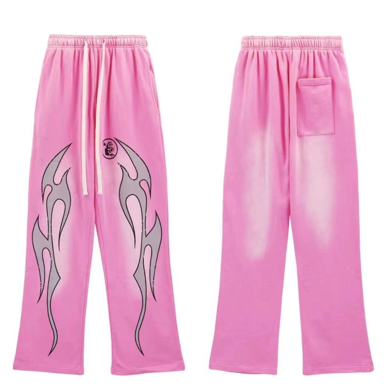 Hellstar Flame Sweatpants Pink