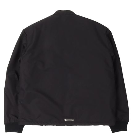 Chrome Hearts Cemetery Cross Patch Faux Fur Lined Racing Jacket