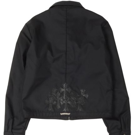 Chrome Hearts Cemetery Cross Nylon Trucker Zip up Jacket