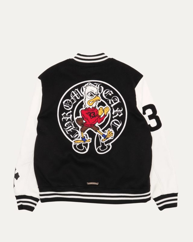 Chrome Hearts Leather Varsity Cashmere & Jacket
