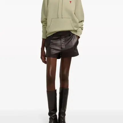 AMI Paris Ami de Coeur Embroidered Zip-Up Hoodie