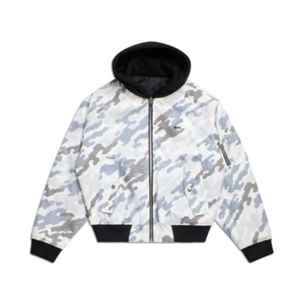 6PM Season Dot Camo Hooded Bomber Jacket