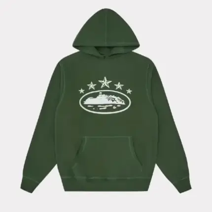 Corteiz 5 Starz Alcatraz in Grün Hoodie