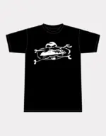 Corteiz Alcatraz Skull T-Shirt Schwarz