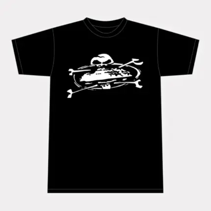 Corteiz Alcatraz Skull T-Shirt Schwarz