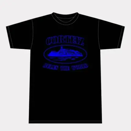 Corteiz Alcatraz T-Shirt Blau Schwarz