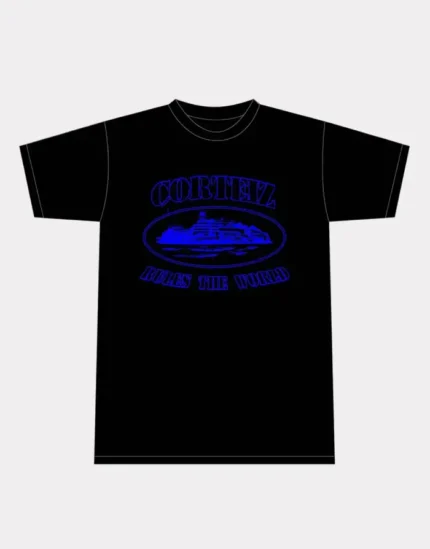 Corteiz Alcatraz T-Shirt Blau Schwarz Corteiz Alcatraz T-Shirt Blau Schwarz