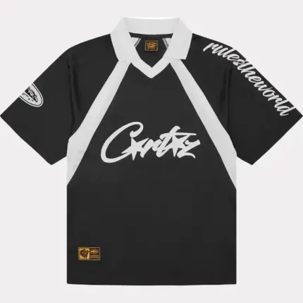 Corteiz Allstarz Fußball T-Shirt Schwarz