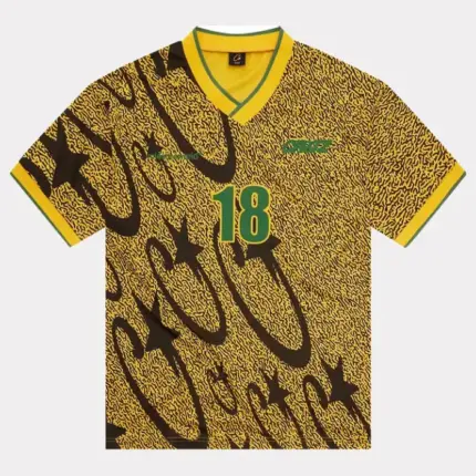 Corteiz Carni Stellations Fußball T-Shirt Gelb