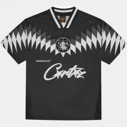 Corteiz Club RTW Fußball-T-Shirt Schwarz