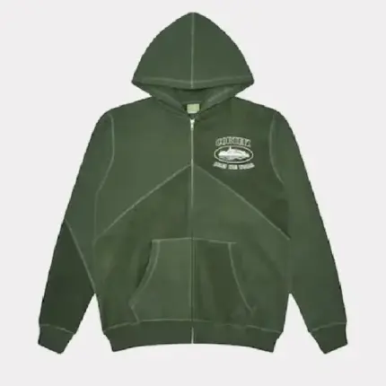 Corteiz Superior V2 Zip Up Hoodie – Forrest Green